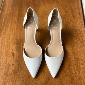 Vince Camuto White Leather Pumps
